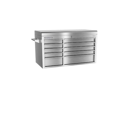 Champion Tool Storage FMPro SST Top Chest, 10 Drawer, Silver, Stainless Steel, 41 in W x 20 in D FMPS4110TC